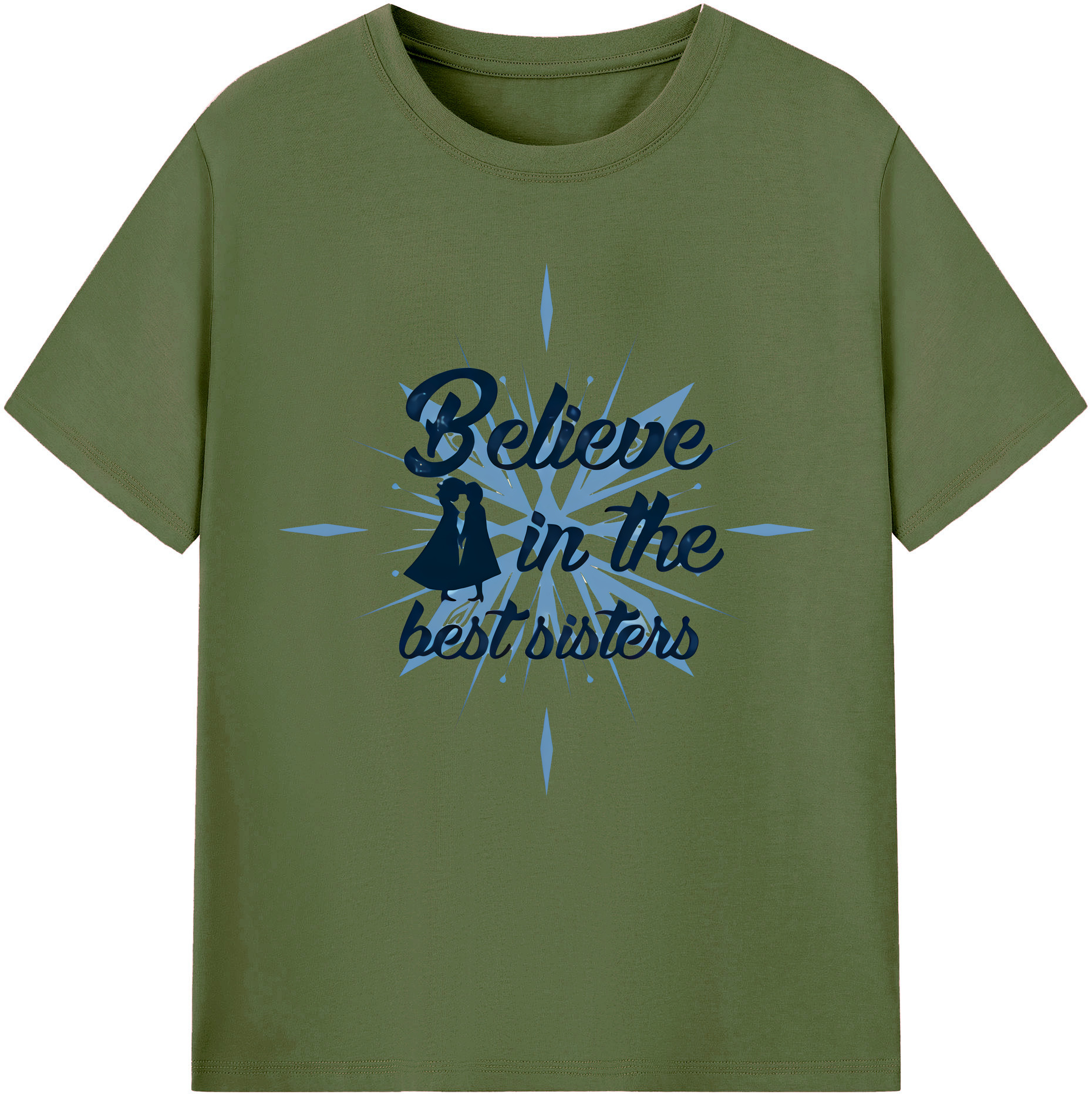 （画像用） アナと雪の女王 アンナ エルサ Frozen Anna Elsa 綿100％半袖Tシャツ（フロントプリント）